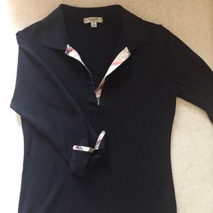 Burberry 3/4 Sleeve Polo